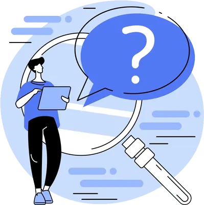 Customer reading FAQs on a mobile device.